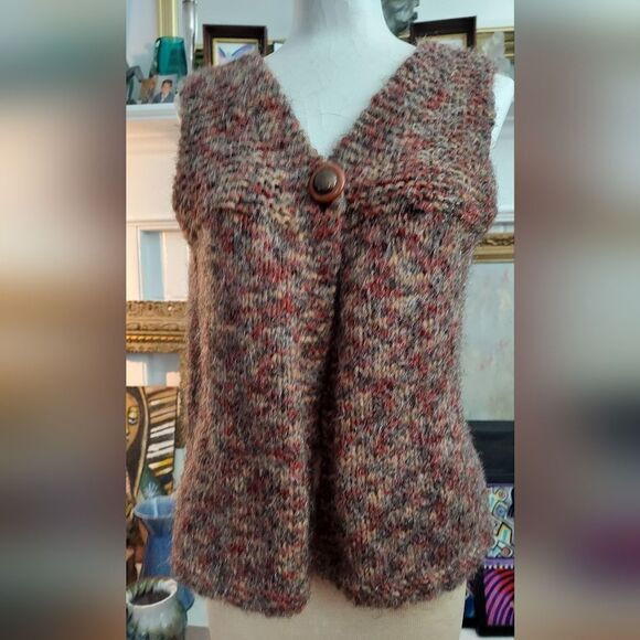 Vintage Hand Knit Sweater Vest Size S/M - Picture 4 of 8